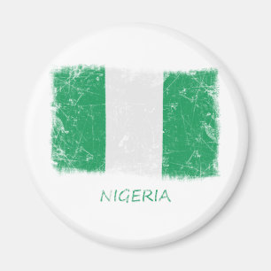 Aimant Drapeau grunge du Nigéria