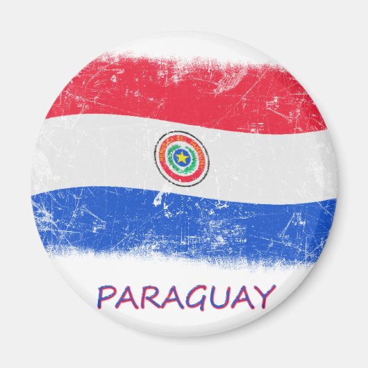 Aimant Drapeau Grunge Paraguay (Devant)