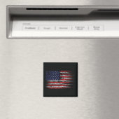 Aimant Drapeau Grunge U.S.A (In Situ (Lave-vaisselle))