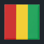 Aimant Drapeau Guinée-Conakry<br><div class="desc">Aimant décoratif avec le drapeau de la Guinée-Conakry - Customisez-le : ajuster les images ; ajouter un nom/slogan pour les cadeaux personnels ; ajouter un logo de société/club pour les objets promotionnels © 2008 FlagAndMap.</div>