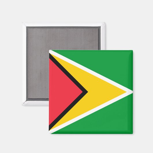 Aimant Drapeau Guyana (Recto/Verso)