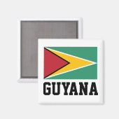 Aimant Drapeau Guyana (Recto/Verso)