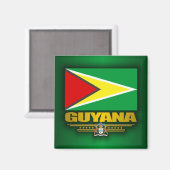 Aimant Drapeau Guyana (Recto/Verso)