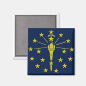 Aimant Drapeau Indiana (Recto/Verso)