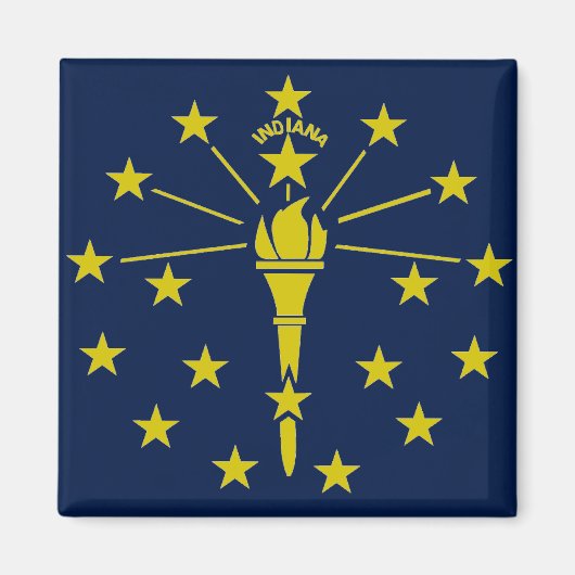 Aimant Drapeau Indiana (Devant)