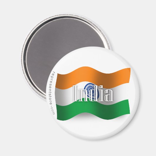 Aimant Drapeau indien (Recto/Verso)