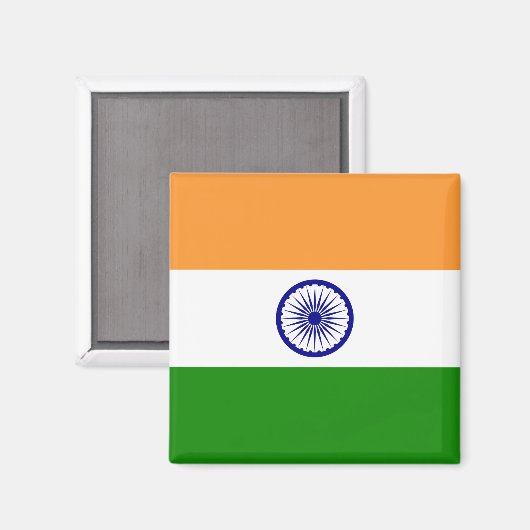 Aimant Drapeau indien (Recto/Verso)