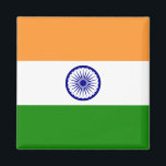 Aimant Drapeau indien<br><div class="desc">Produits World Flag personnalisables - N'hésitez pas à ajouter votre propre texte.</div>