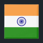 Aimant Drapeau indien<br><div class="desc">Produits World Flag personnalisables - N'hésitez pas à ajouter votre propre texte.</div>