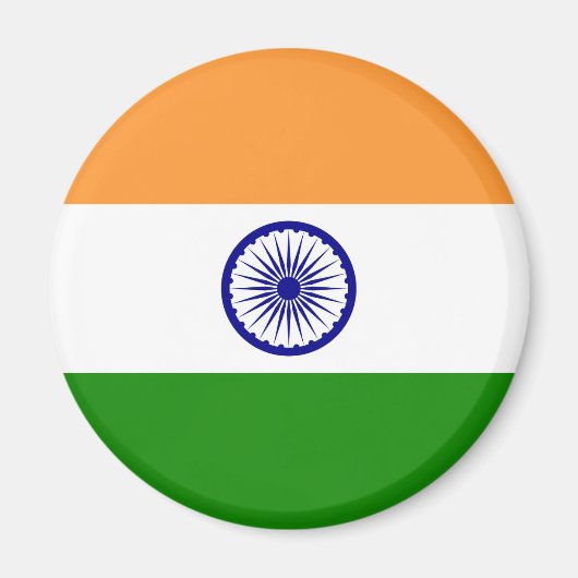 Aimant Drapeau Indien - Image de haute qualité (Devant)