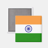 Aimant Drapeau indien (Inde) (Pays d'Asie du Sud) (Bharat (Recto/Verso)