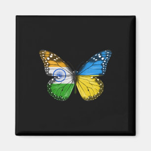 Aimant Drapeau indien ukrainien Papillon Inde Ukraine