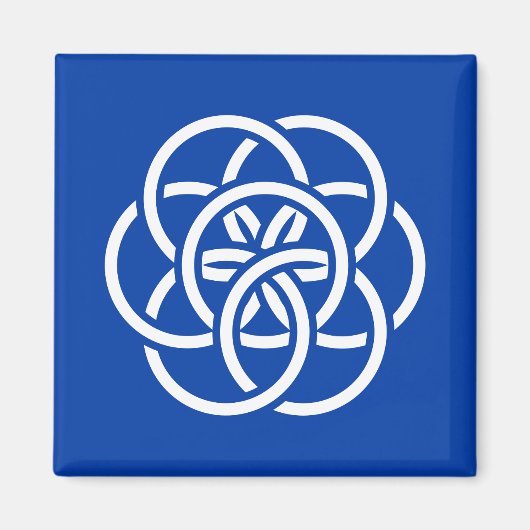Aimant Drapeau international de la planète Terre (Devant)