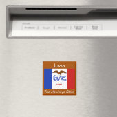 Aimant Drapeau Iowa (In Situ (Lave-vaisselle))