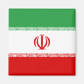 Aimant Drapeau Iran (Iran) (Devant)