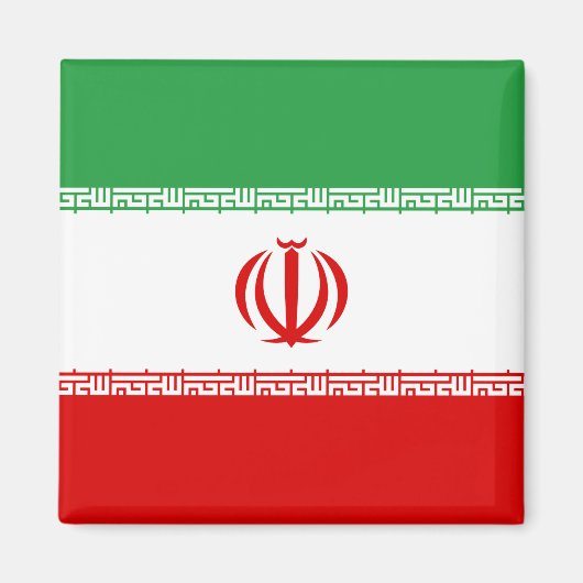 Aimant Drapeau Iran (Iran) (Devant)