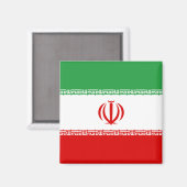 Aimant Drapeau iranien (Iran) (Persan) (Recto/Verso)