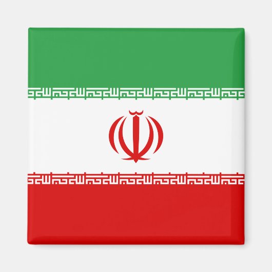 Aimant Drapeau iranien (Iran) (Persan) (Devant)