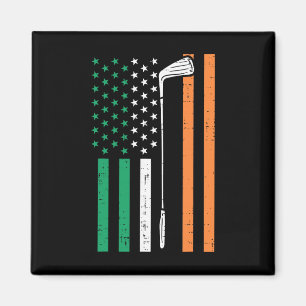 Aimant Drapeau irlandais américain Golf Vintage St Patric