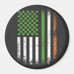 Aimant Drapeau irlandais américain Irlande Cercle de drap