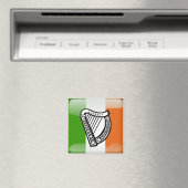 Aimant Drapeau irlandais brillant (In Situ (Lave-vaisselle))