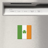 Aimant Drapeau irlandais de la Saint Patrick avec Shamroc (In Situ (Lave-vaisselle))