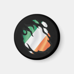 Aimant Drapeau irlandais déchiré