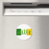 Aimant Drapeau irlandais Leprechaun (In Situ (Lave-vaisselle))