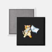 Aimant Drapeau israélien chat sioniste pro-israël juif (Recto/Verso)