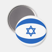 Aimant Drapeau Israélien Fisheye (Recto/Verso)
