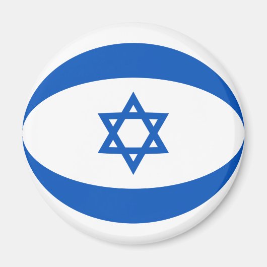Aimant Drapeau Israélien Fisheye (Devant)