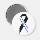 Aimant Drapeau israélien ruban noir (Recto/Verso)