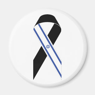 Aimant Drapeau israélien ruban noir