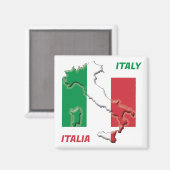 Aimant DRAPEAU ITALIEN D'ITALIE Italie (Recto/Verso)