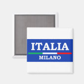 Aimant Drapeau italien Milano Italia Azzurri (Recto/Verso)