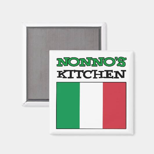 Aimant Drapeau italien Nonno's Kitchen (Recto/Verso)