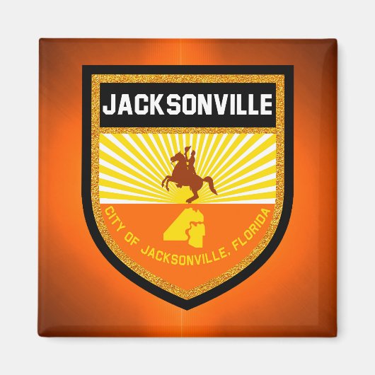Aimant Drapeau Jacksonville (Devant)