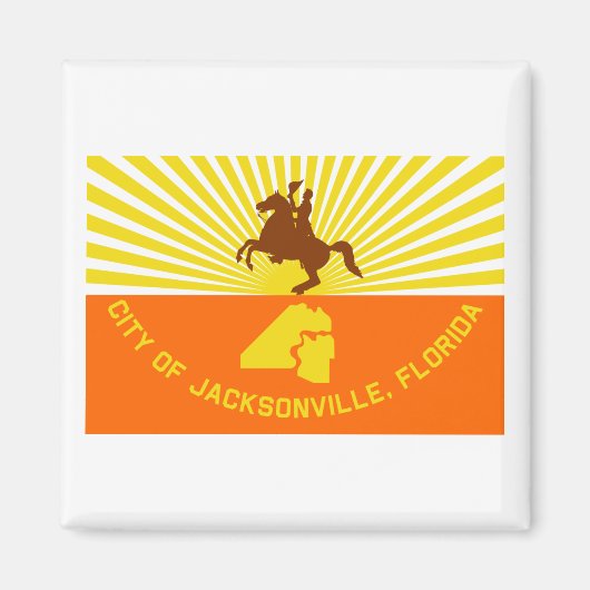 Aimant Drapeau Jacksonville (Devant)