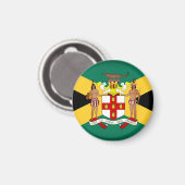 Aimant Drapeau jamaïcain / Armoiries (Recto/Verso)