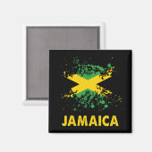 Aimant Drapeau jamaïcain Retro (Recto/Verso)