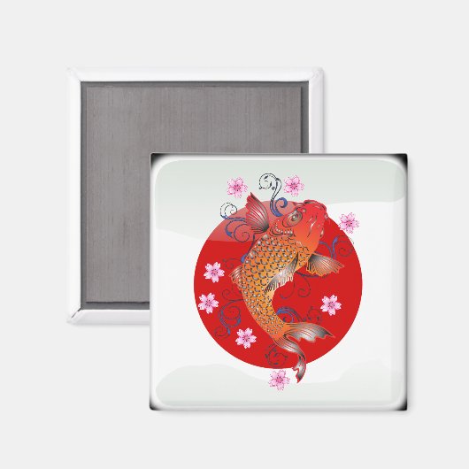 Aimant Drapeau japonais brillant (Recto/Verso)