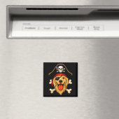 Aimant Drapeau Jolly Roger de pirate de chien Retriever d (In Situ (Lave-vaisselle))