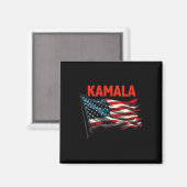 Aimant Drapeau Kamala (Recto/Verso)