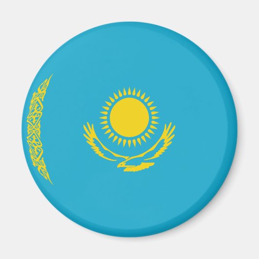 Aimant drapeau Kazakhstan fisheye (Devant)