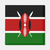 Aimant Drapeau kényan (Kenya) (Devant)