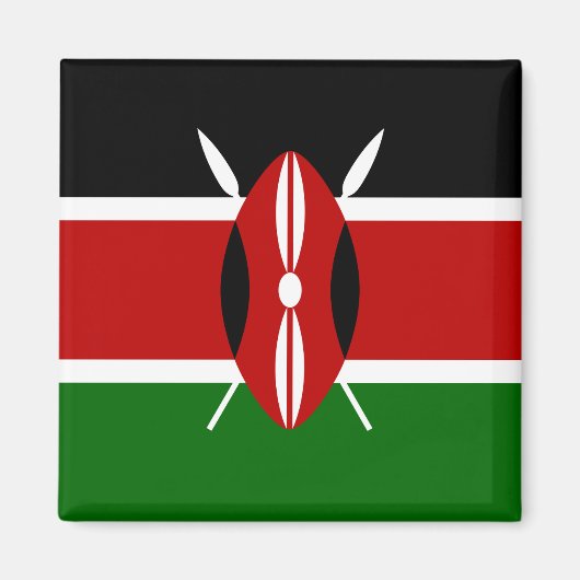 Aimant Drapeau kényan (Kenya) (Devant)