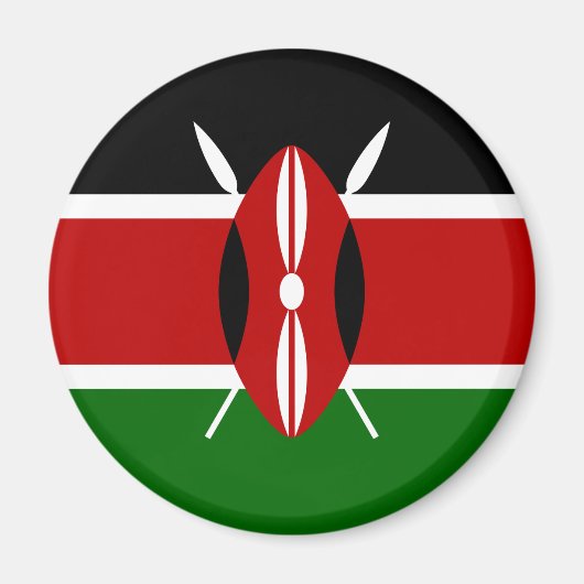 Aimant Drapeau kényan (Kenya) (Devant)