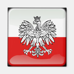 Aimant Drapeau laqué polonais