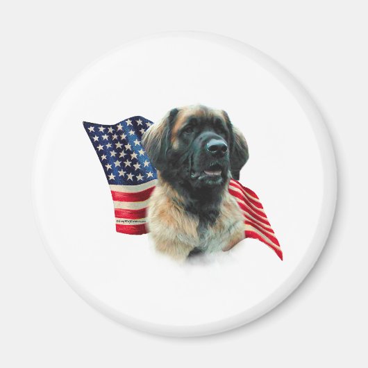 Aimant Drapeau Leonberger (Devant)