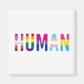 Aimant Drapeau LGBT HUMAN Mois Gay pride Transgenre (Devant)